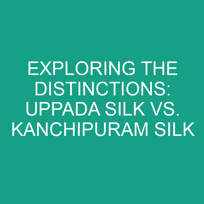 exploring the distinctions uppada silk vs kanchipuram silk 8236