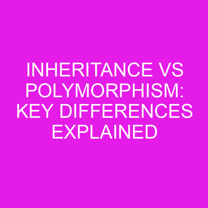 Inheritance vs Polymorphism: Key Differences Explained