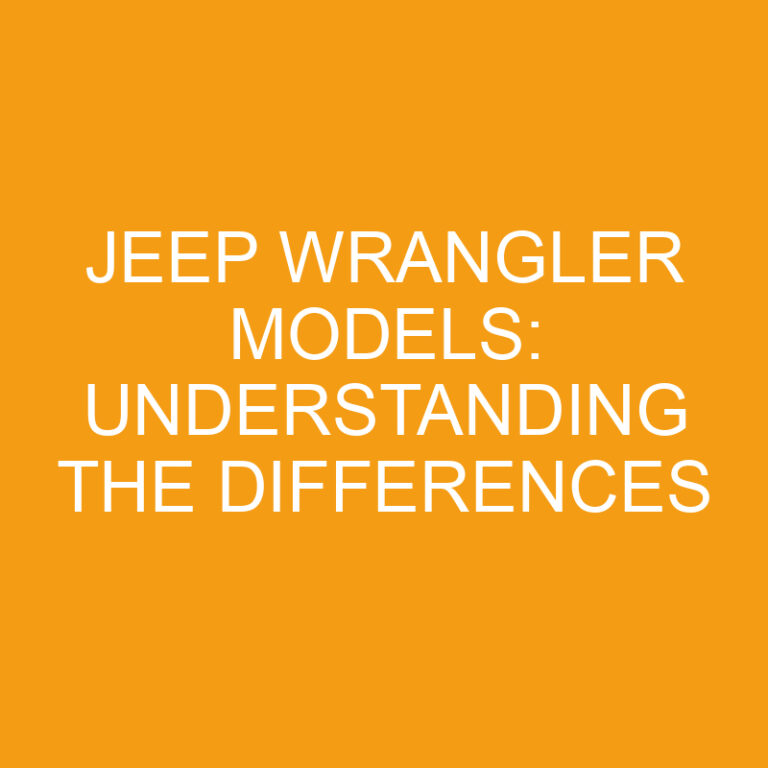 Jeep Wrangler Models Understanding The Differences » Differencess