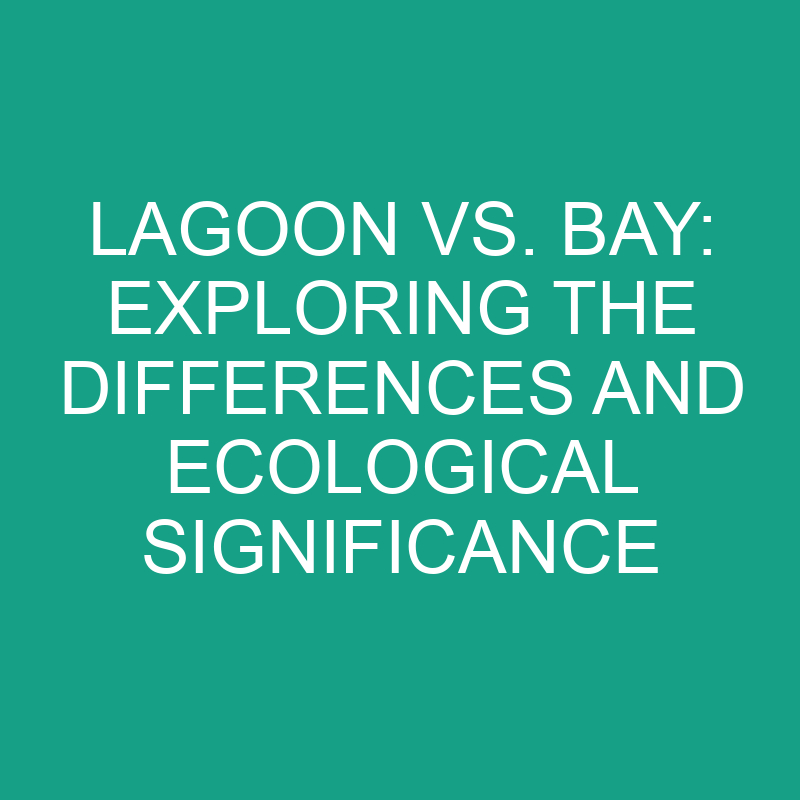 Lagoon vs. Bay: Exploring the Differences and Ecological Significance 1 lagoon vs bay exploring the differences and ecological significance 11823