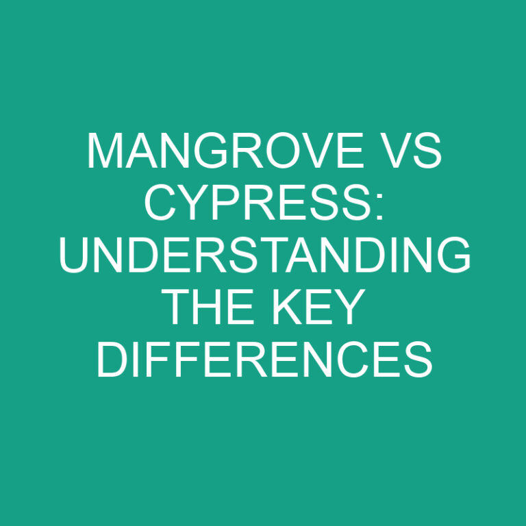 Mangrove vs Cypress: Understanding the Key Differences 5 Mangrove vs Cypress: Understanding the Key Differences