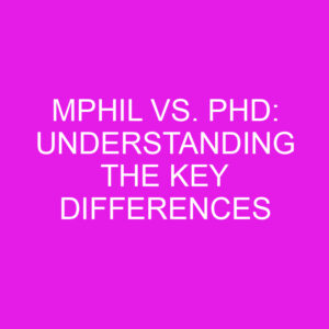 mphil vs phd psychology