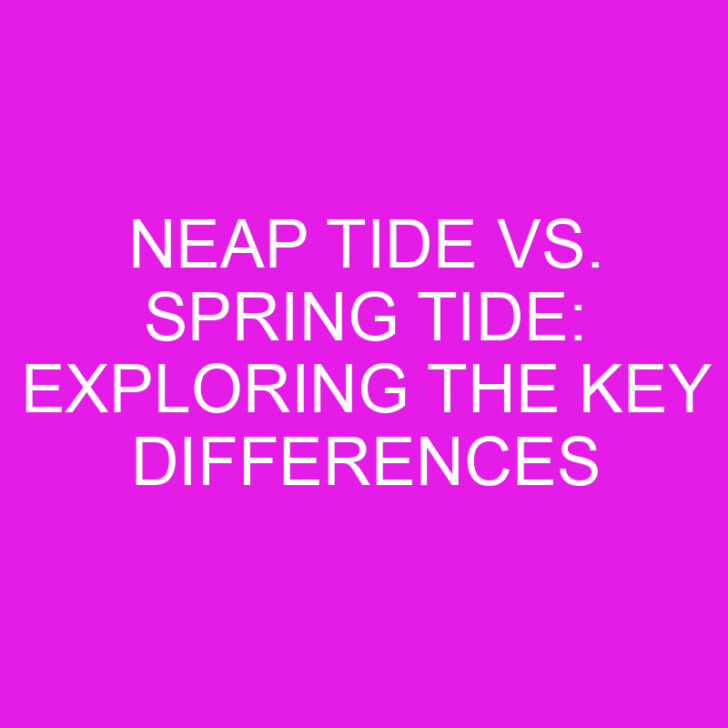 Neap Tide vs. Spring Tide: Exploring the Key Differences