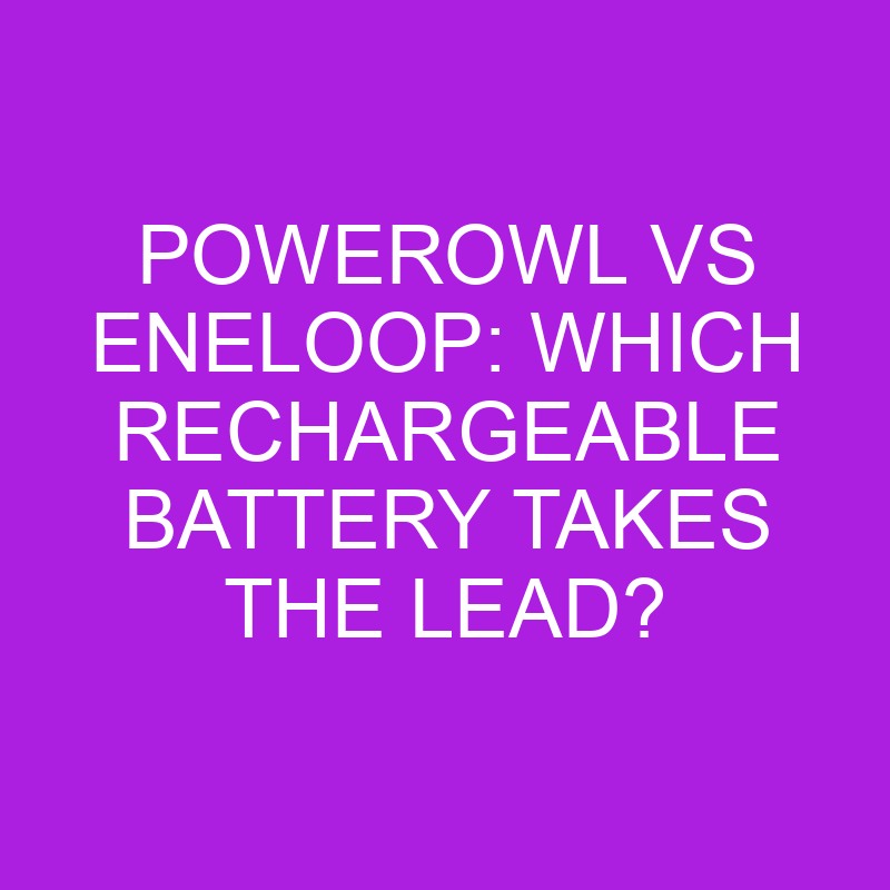 Powerowl Vs Eneloop Which Rechargeable Battery Takes The Lead
