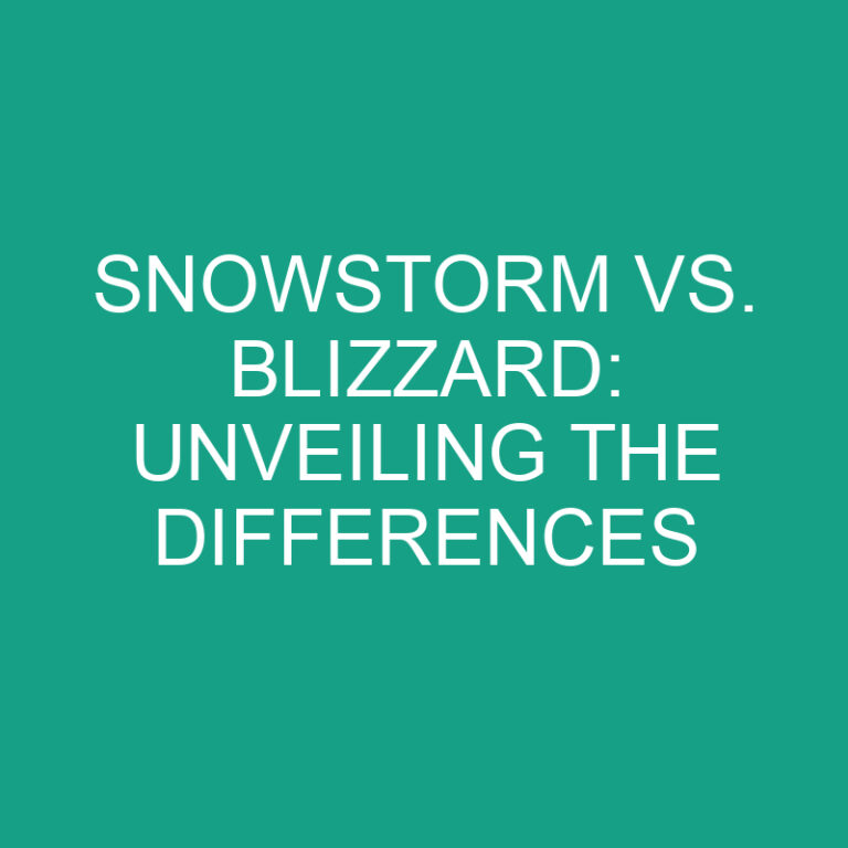 Snowstorm vs. Blizzard: Unveiling the Differences