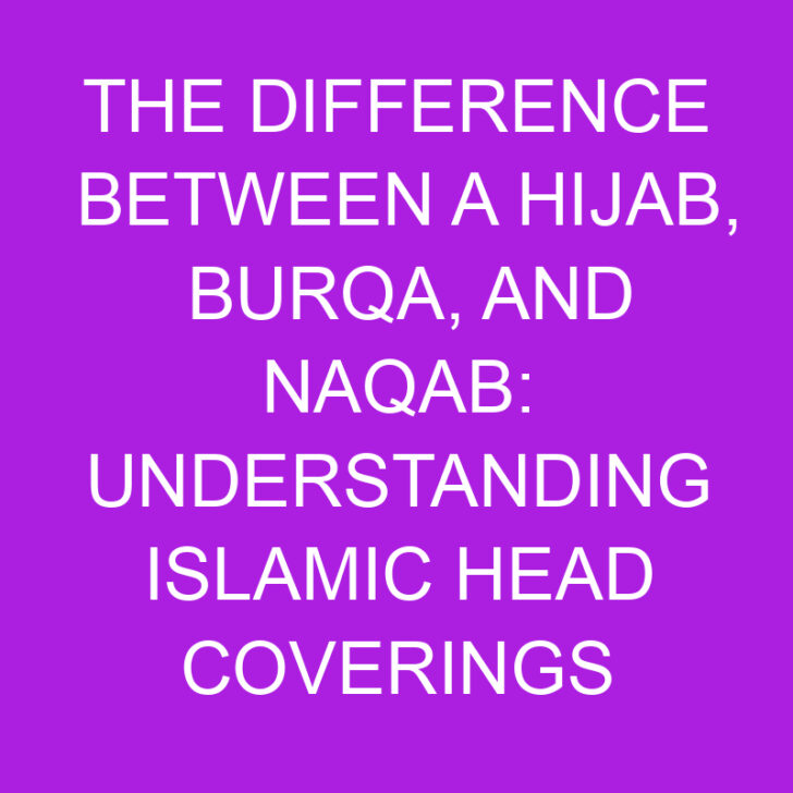 The Difference Between a Hijab, Burqa, and Naqab: Understanding Islamic Head Coverings
