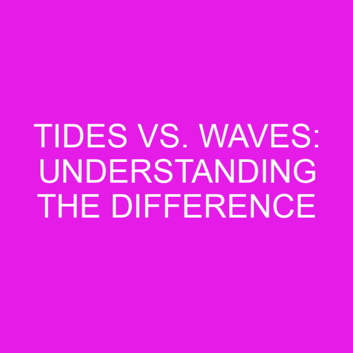 Tides vs. Waves: Understanding the Difference