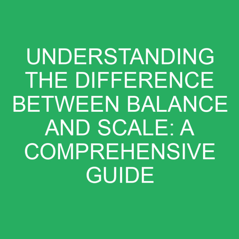 Understanding The Difference Between Balance And Scale: A Comprehensive ...