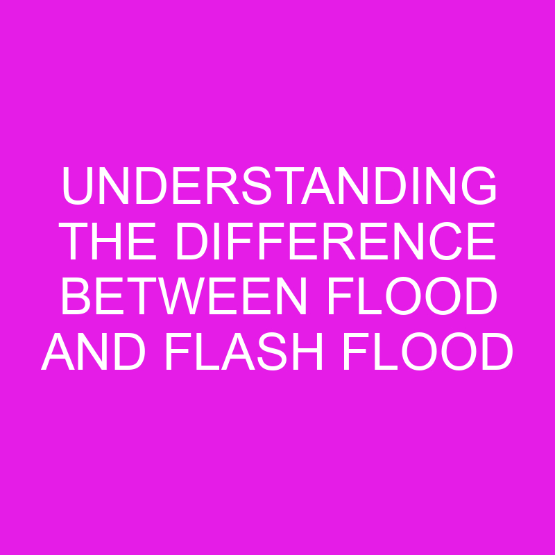 understanding the difference between flood and flash flood 12010