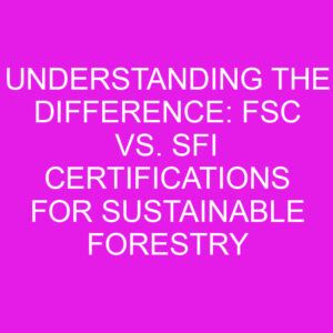 Understanding The Difference: FSC Vs. SFI Certifications For ...