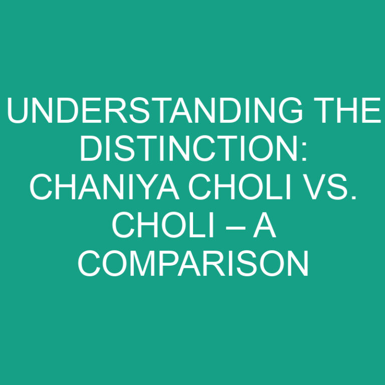 Understanding the Distinction: Chaniya Choli vs. Choli – A Comparison