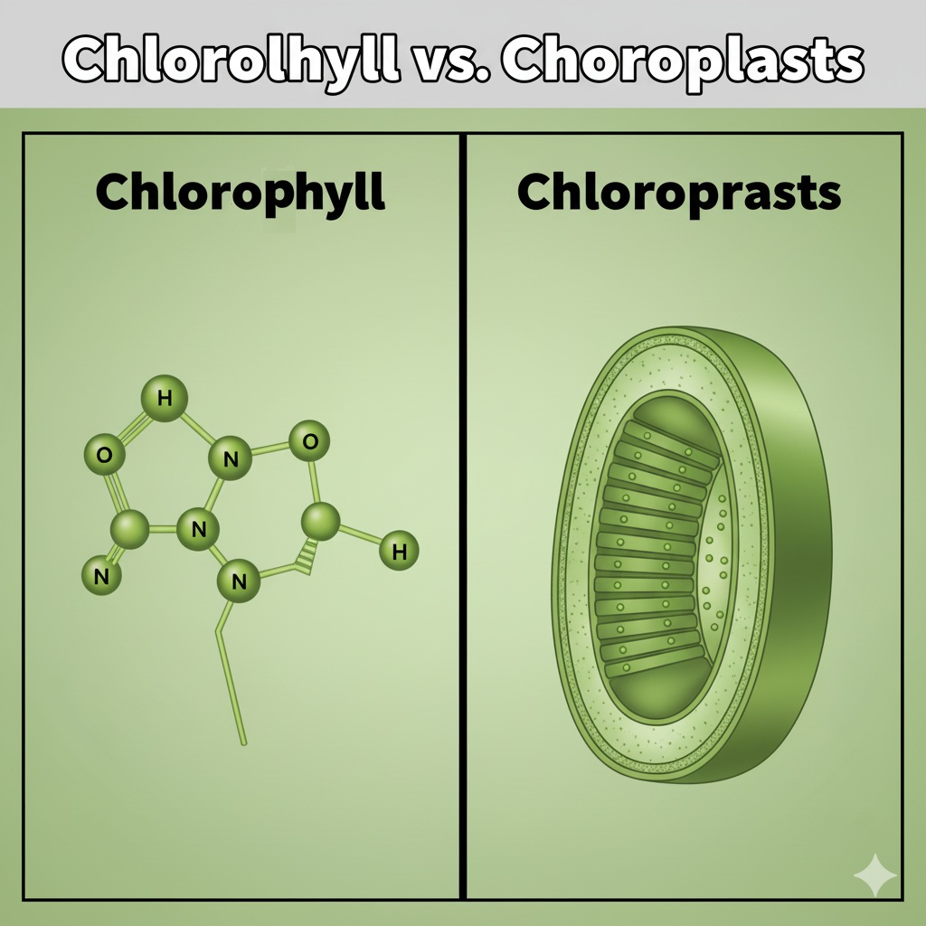 Chlorophyll vs Chloroplasts