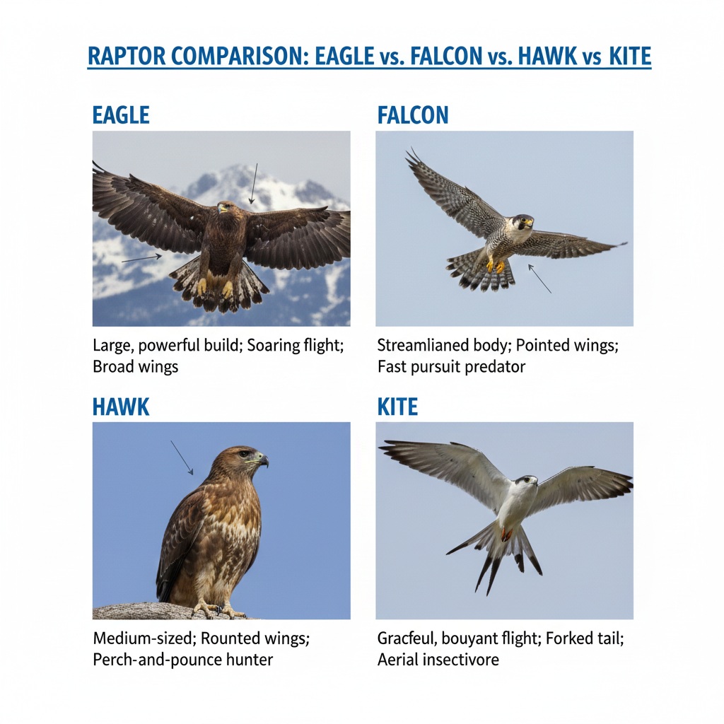 Eagle vs Falcon vs Hawk vs Kite