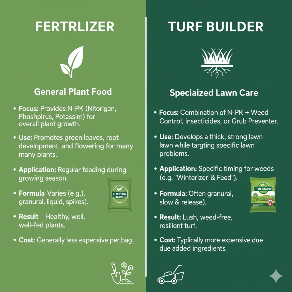 Fertilizer vs. Turf Builder