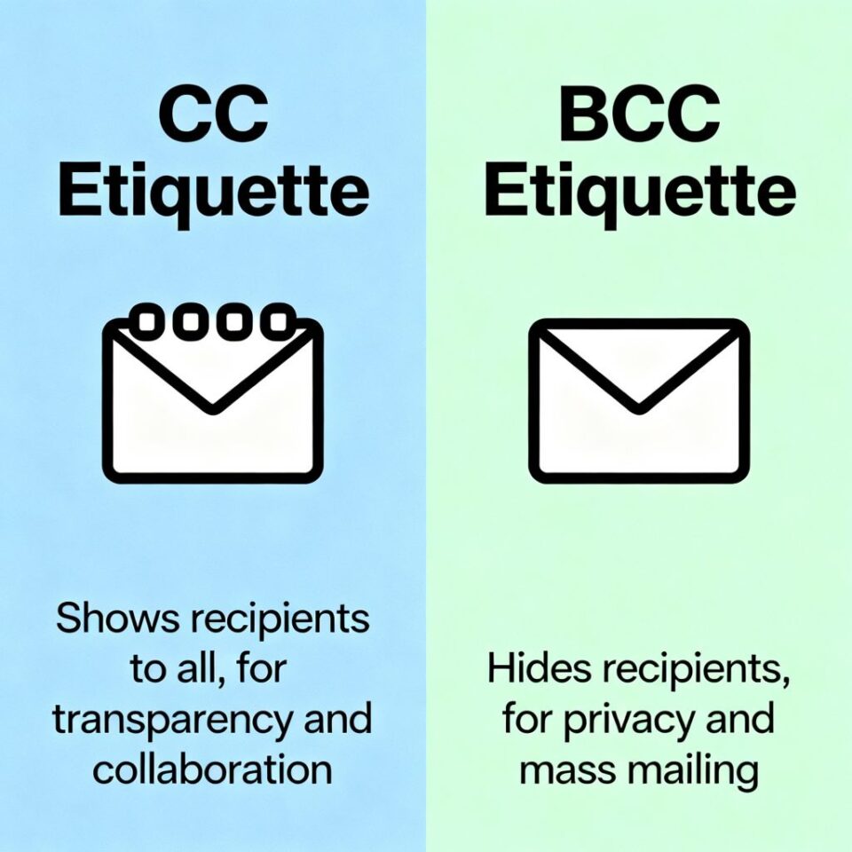 Cc Copy Bcc Vs Cc Email Etiquette Differences » Differencess