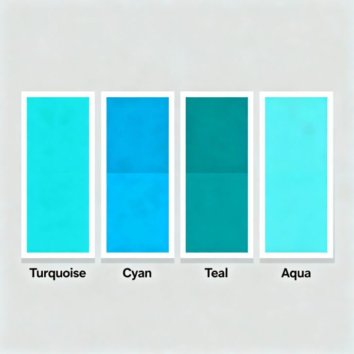 Turquoise Vs Cyan Vs Teal Vs Aqua